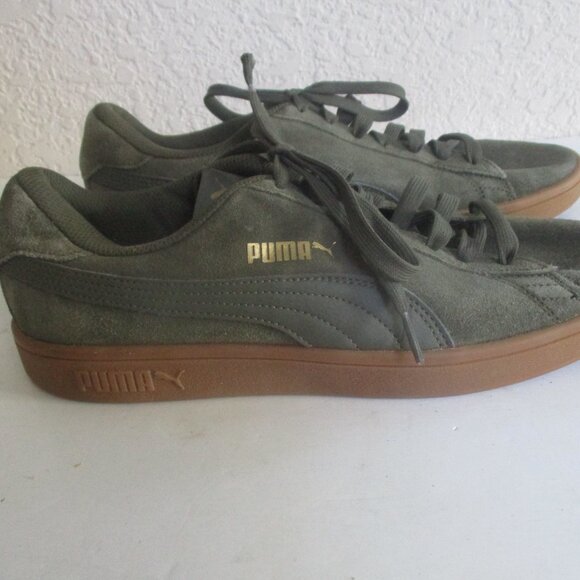Puma Athletic Shoes Sz. 9.5 Olive Green Lost of Use Left - Picture 2 of 7